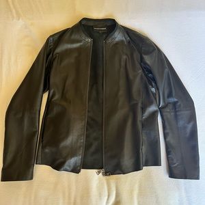 Emporio Armani smooth leather jacket